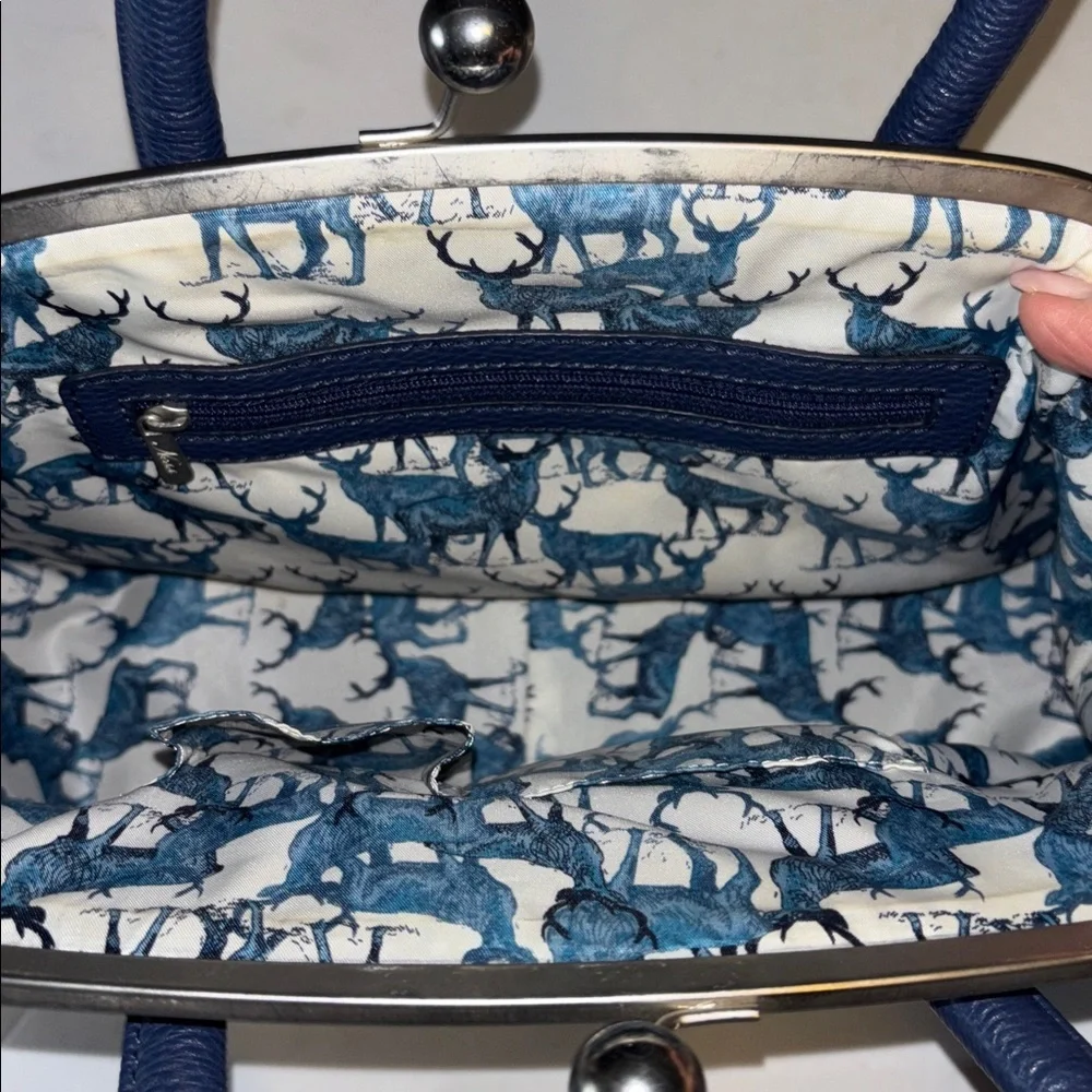 NESS BRAND..STRAIGHT FROM EDINBURGH SCOTLAND..TEAL PLAID WOOL TARTAN HAND BAG